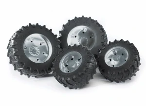 Bruder 43317 - Přídavná kola šedá (4 ks)