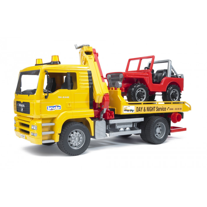 Bruder 2750 MAN odtahová služba s Jeepem