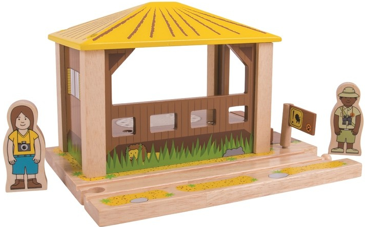 Bigjigs Rail vláčkodráha Zastávka Safari