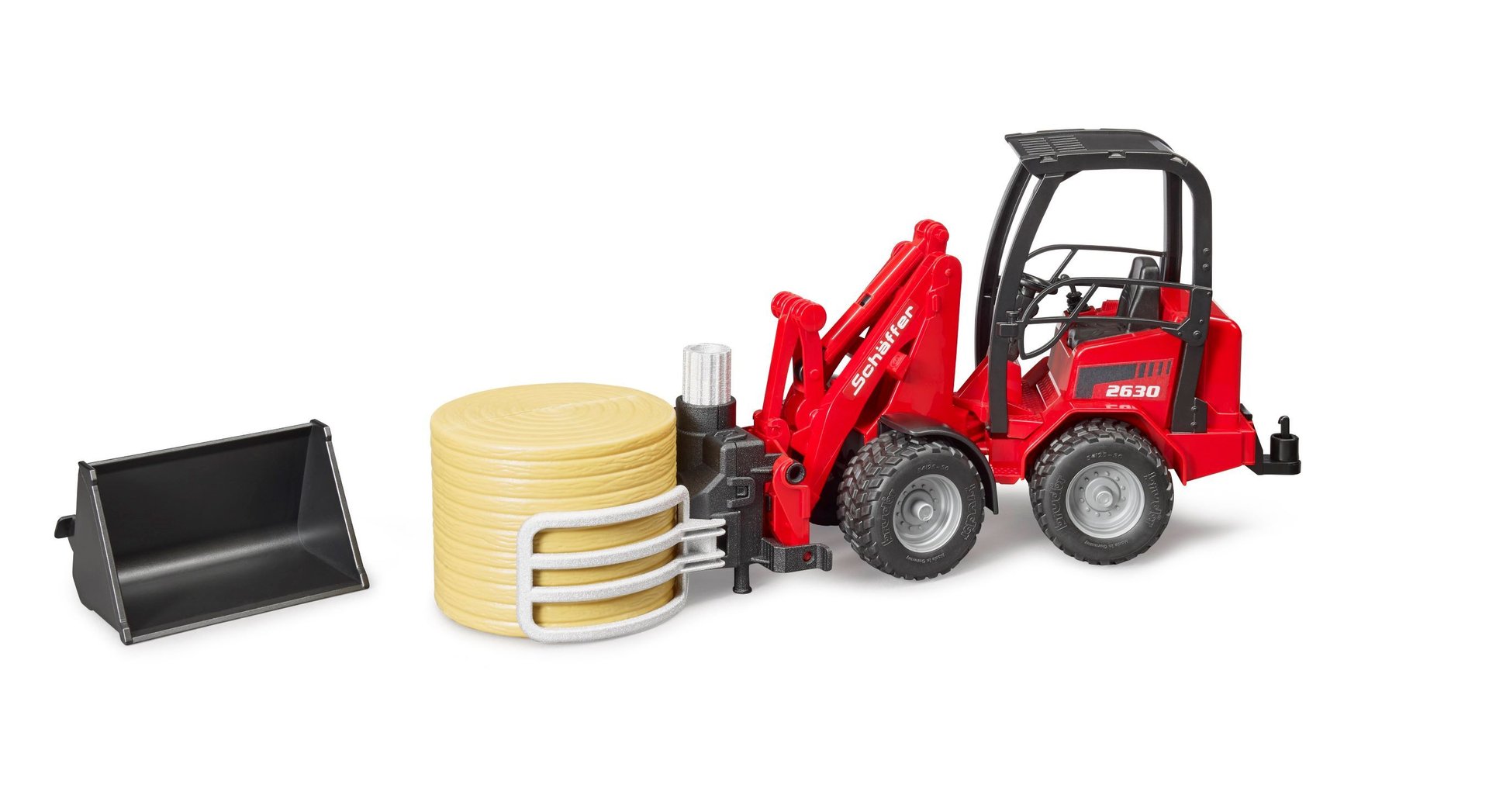 Bruder 2192 Nakladač SCHAFFER + kleště na balíky