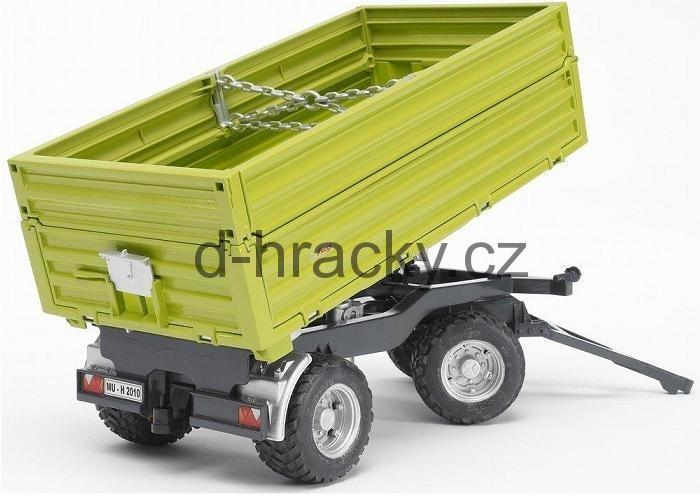 Bruder 2203 Sklápěcí vůz Fliegl zelený třístranný