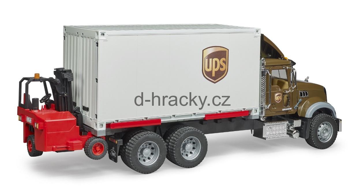 Bruder 2828 MACK Granite UPS logistik s vysokozdvihem