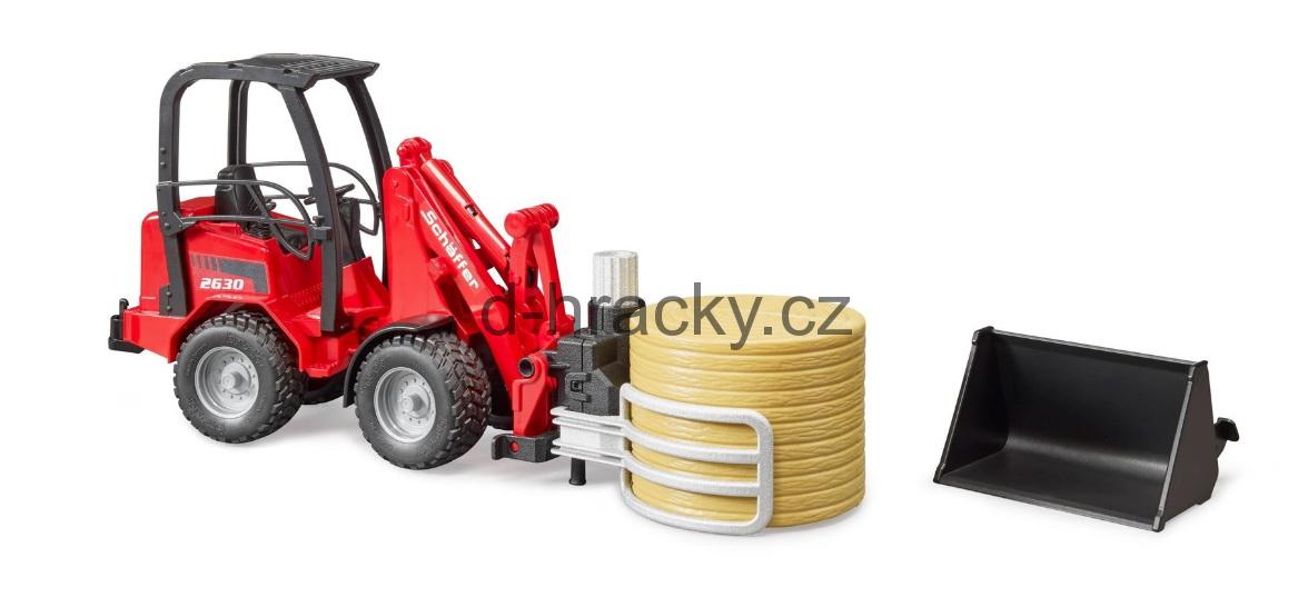 Bruder 2192 Nakladač SCHAFFER + kleště na balíky