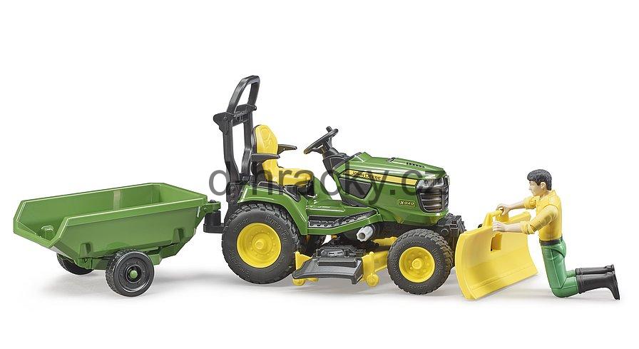 Bruder 62104 Zahradní traktor John Deere X949 s figurkou a příslušenstvím