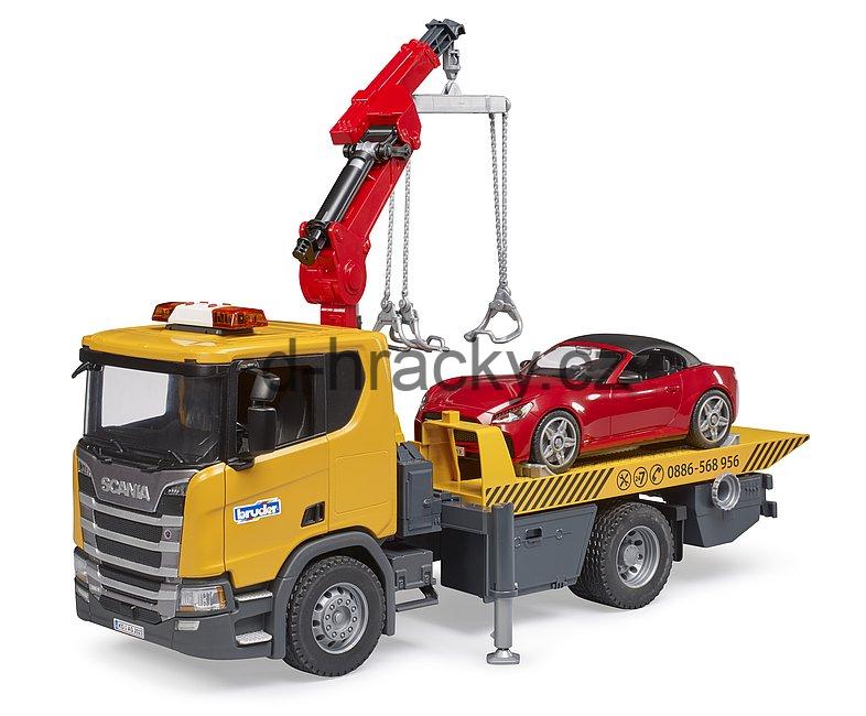 Bruder 3552 Scania Super 560R odtahová služba + roadster
