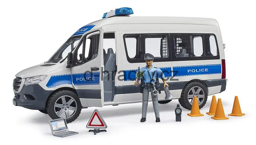 Bruder 2683 MB Sprinter policie se světelným a zvukovým majákem