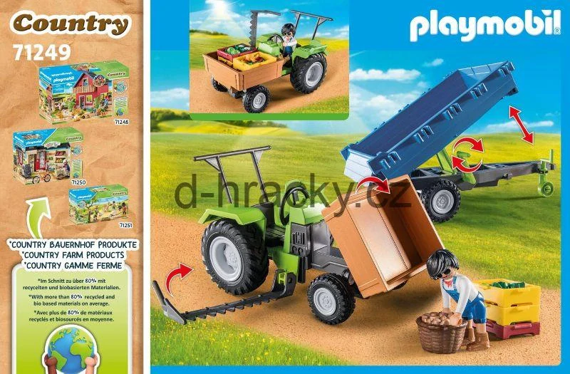 Playmobil 71249 Traktor s přívěsem