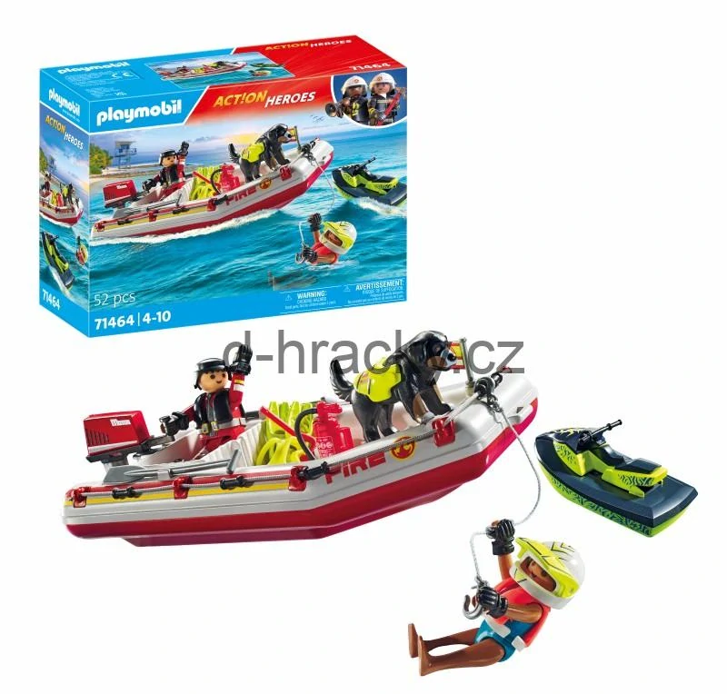 Playmobil 71464 Hasičský člun s vodním skútrem