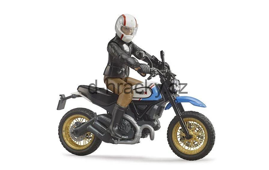 Bruder 63051 Motocykl Scrambler Ducati Desert Sled s jezdcem