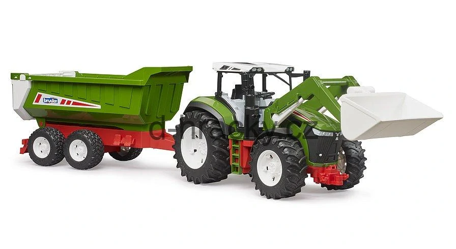 Bruder 3452 Roadmax Traktor s čelním nakladačem a vozem