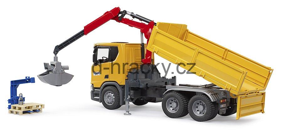 Bruder 3551 Scania Super 560R s ramenem a 2 paletami 